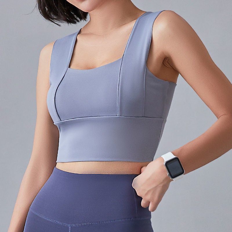Sports Underwear Female Students Shock-Proof Running Fitness Sling Beauty Back Bra Sports Vest Outer Wear Yoga Top - Image 1